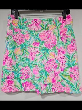 Lilly Pulitzer Neon Pink & Mint Pineapple Print Skort